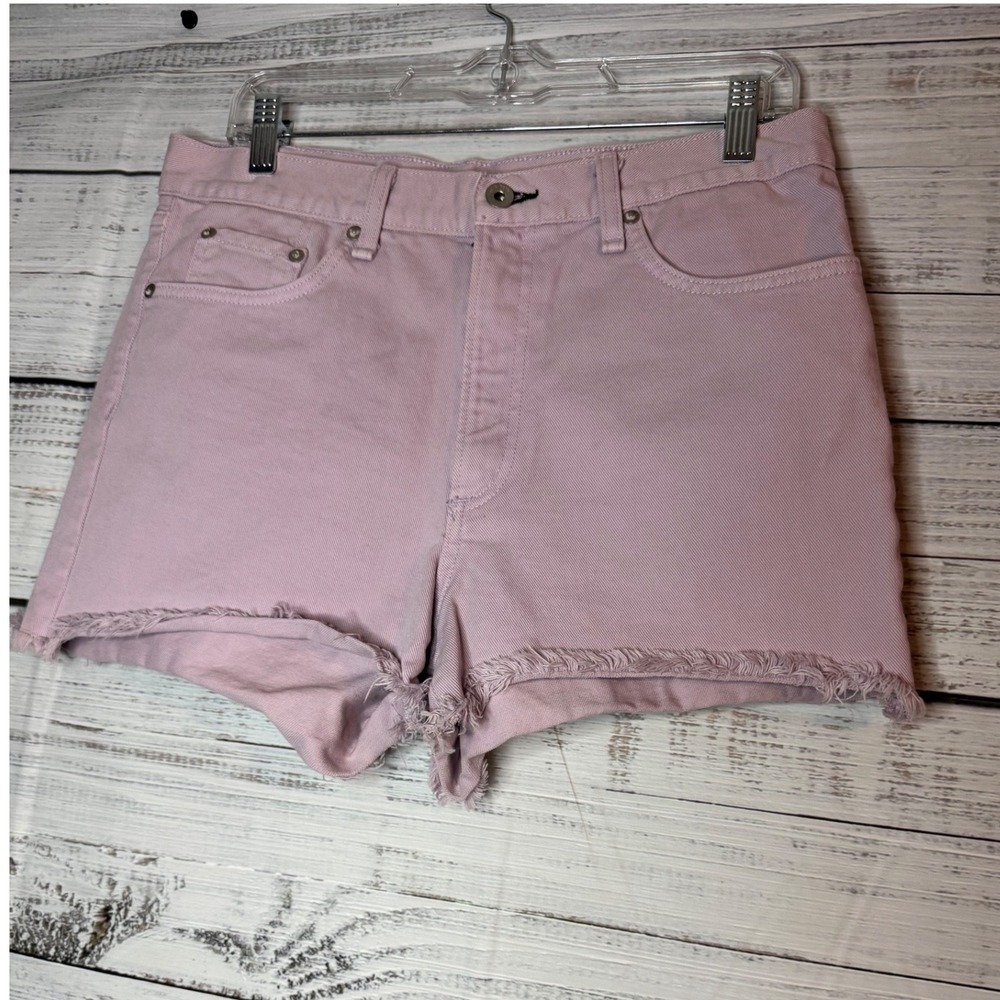 Rag & Bone Lilac Purple High Rise Raw Hem Denim Cut Off Shorts Size 30 USA Made